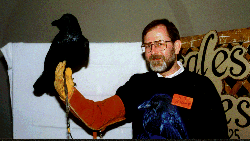 Jeff Jerome with a raven